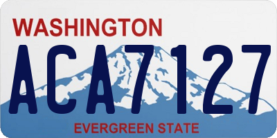 WA license plate ACA7127