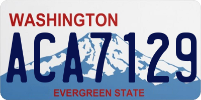 WA license plate ACA7129
