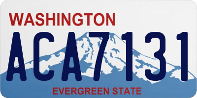WA license plate ACA7131