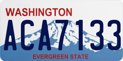WA license plate ACA7133