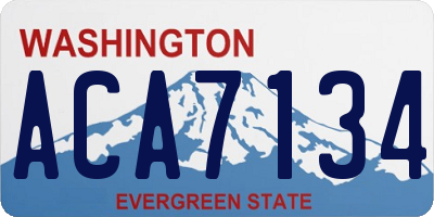 WA license plate ACA7134