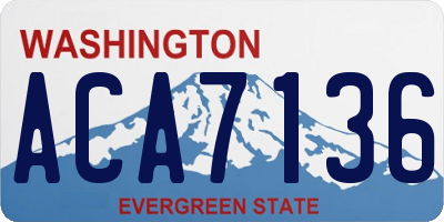 WA license plate ACA7136