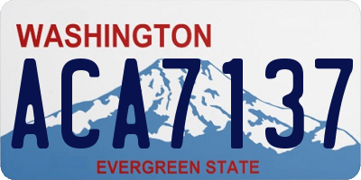 WA license plate ACA7137
