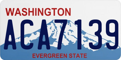 WA license plate ACA7139