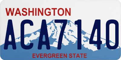 WA license plate ACA7140