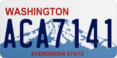 WA license plate ACA7141