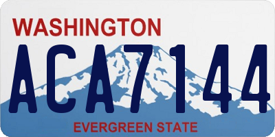 WA license plate ACA7144