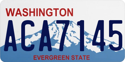 WA license plate ACA7145