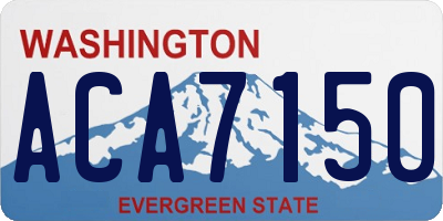 WA license plate ACA7150