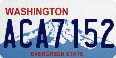 WA license plate ACA7152