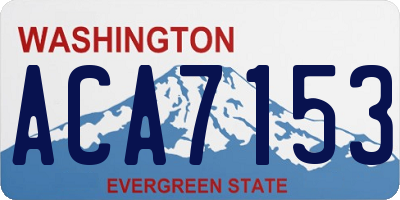WA license plate ACA7153