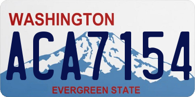 WA license plate ACA7154
