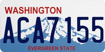 WA license plate ACA7155