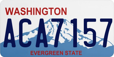 WA license plate ACA7157
