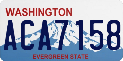 WA license plate ACA7158