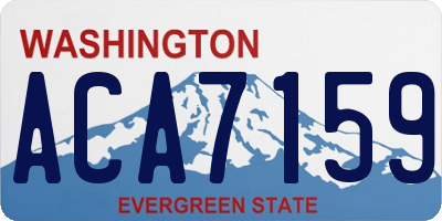 WA license plate ACA7159