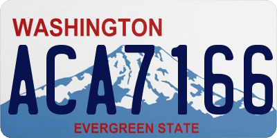 WA license plate ACA7166