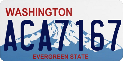 WA license plate ACA7167