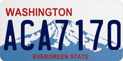 WA license plate ACA7170