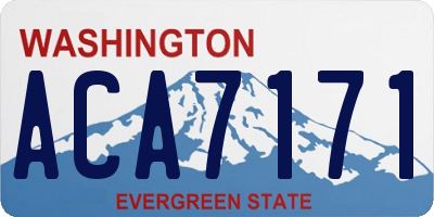 WA license plate ACA7171