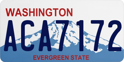 WA license plate ACA7172