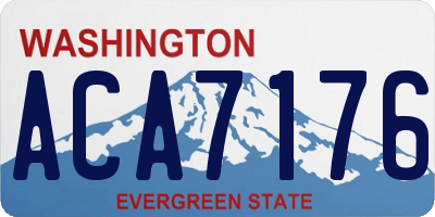 WA license plate ACA7176