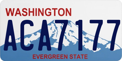 WA license plate ACA7177