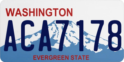 WA license plate ACA7178