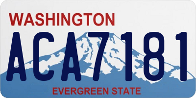 WA license plate ACA7181