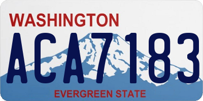 WA license plate ACA7183