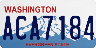 WA license plate ACA7184