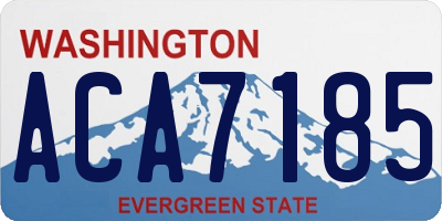 WA license plate ACA7185