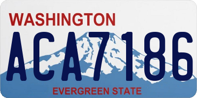 WA license plate ACA7186