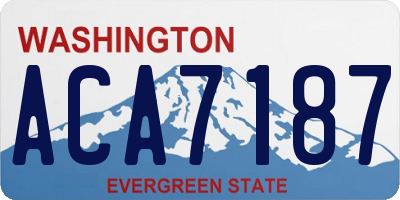 WA license plate ACA7187