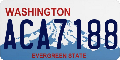 WA license plate ACA7188
