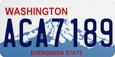WA license plate ACA7189