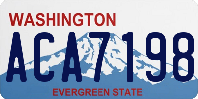 WA license plate ACA7198