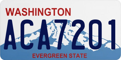 WA license plate ACA7201