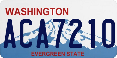 WA license plate ACA7210