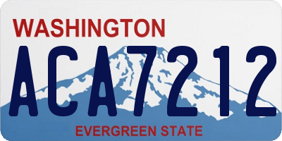 WA license plate ACA7212
