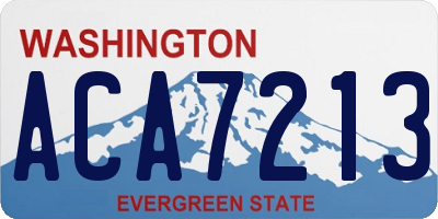 WA license plate ACA7213