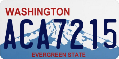 WA license plate ACA7215