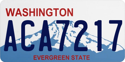 WA license plate ACA7217