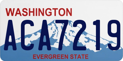 WA license plate ACA7219