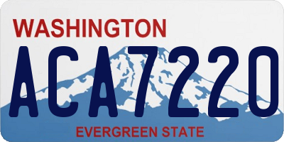 WA license plate ACA7220