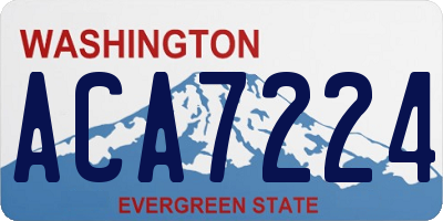 WA license plate ACA7224