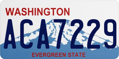 WA license plate ACA7229