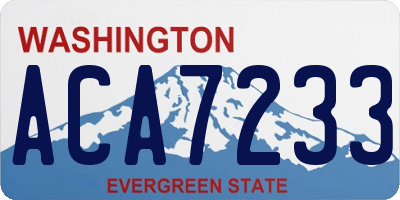 WA license plate ACA7233