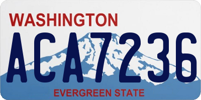 WA license plate ACA7236