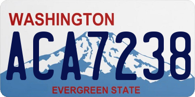 WA license plate ACA7238
